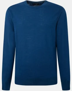 Pull 100% Bambou ras du cou bleu