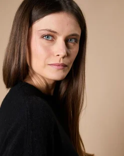 Pull 100% Cachemire 4 fils Ophélie col rond noir