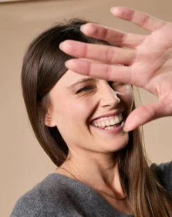 Pull 100% Cachemire 4 fils Romy col V profond anthracite