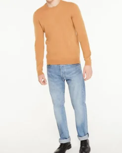 Pull 100% Cachemire Aron col rond beige