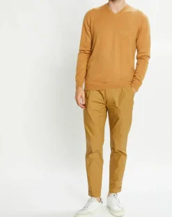 Pull 100% Cachemire Avy col V beige