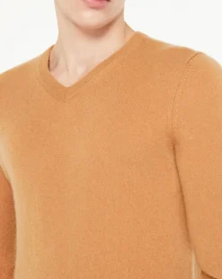 Pull 100% Cachemire Avy col V beige
