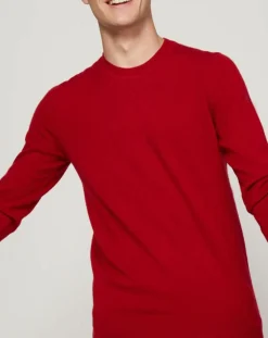 Pull 100% Cachemire Bachsweat col rond rouge