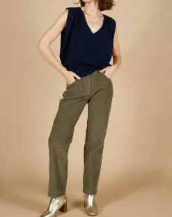 Pull 100% Cachemire Bella épaulettes nuit