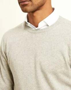 Pull 100% Cachemire col col rond gris chiné