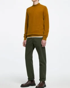 Pull 100% Cachemire col Montant Rachmok camel