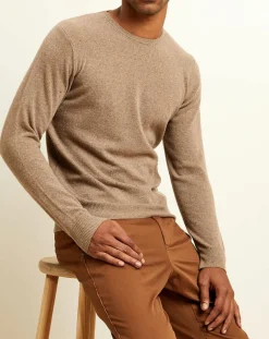 Pull 100% Cachemire col rond London pavé