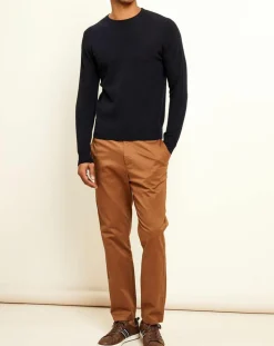 Pull 100% Cachemire col rond London bleu marine