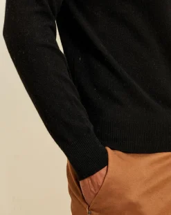Pull 100% Cachemire col rond London noir