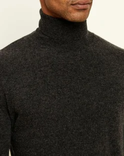 Pull 100% Cachemire col roulé Orlando anthracite