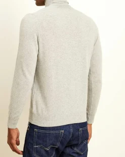 Pull 100% Cachemire col roulé Orlando gris clair