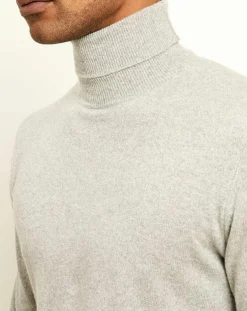 Pull 100% Cachemire col roulé Orlando gris clair