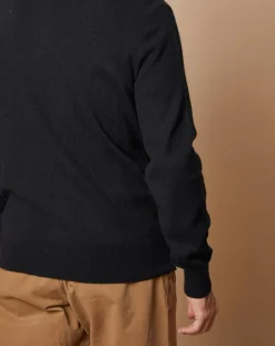 Pull 100% Cachemire Jules col camionneur noir