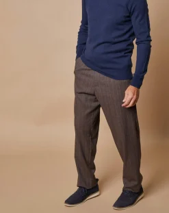 Pull 100% Cachemire Lucien col V bleu marine