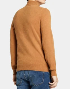 Pull 100% Cachemire Machcam col zippé camel