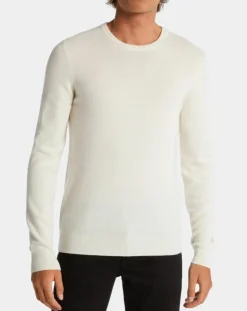 Pull 100% Cachemire Machron col rond écru