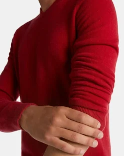 Pull 100% Cachemire Machve col V rouge