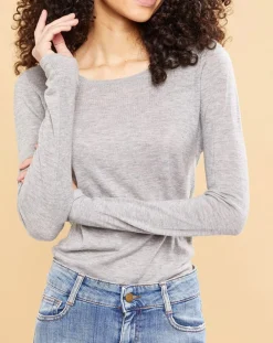 Pull 100% Cachemire Maw heather grey