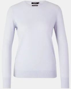 Pull 100% Cachemire Yabri col rond bleu clair