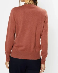 Pull 100% Cachemire Zabri col rond bois de rose