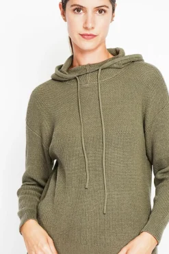 Pull à capuche kaki