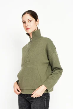 Pull à col montant kaki