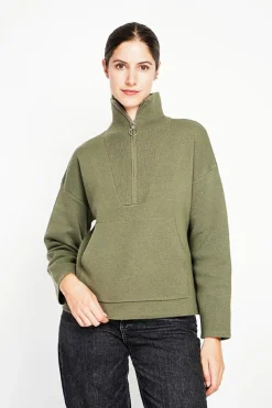 Pull à col montant kaki