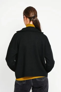 Pull à col montant noir