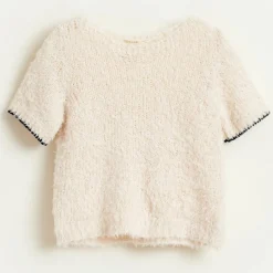 Pull 100% Coton Bio Nomed fluffy écru