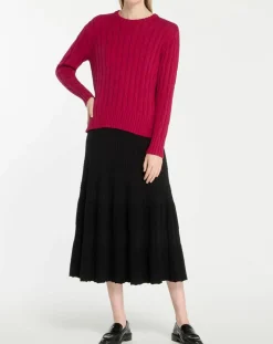 Pull 100% Coton bioologique Bong rose foncé