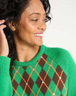 Pull 100% Laine Burlington vert