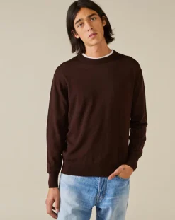 Pull 100% Laine Diline marron