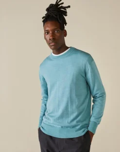 Pull 100% Laine Dillex bleu