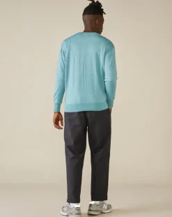 Pull 100% Laine Dillex bleu