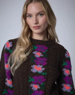Pull 100% Laine Heidi chocolat