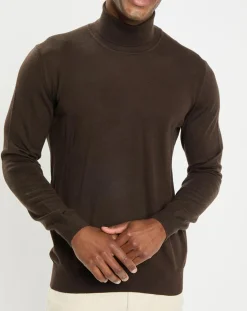 Pull 100% Laine marron foncé