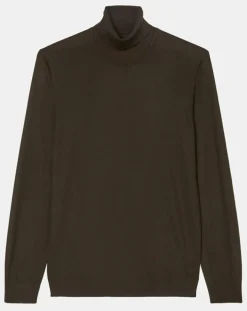 Pull 100% Laine marron foncé