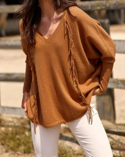 Pull 100% Laine Naomi cannelle