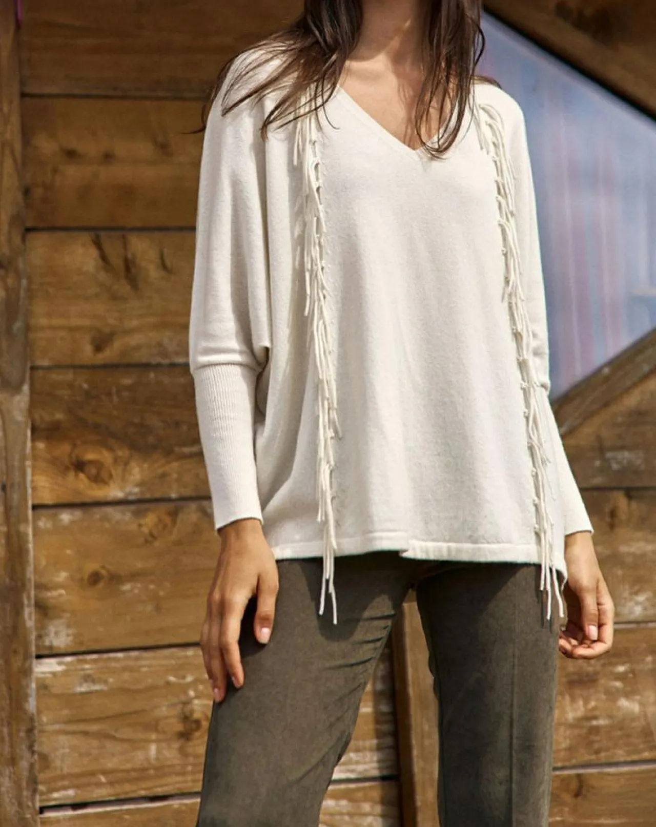 Pull 100% Laine Naomi crème