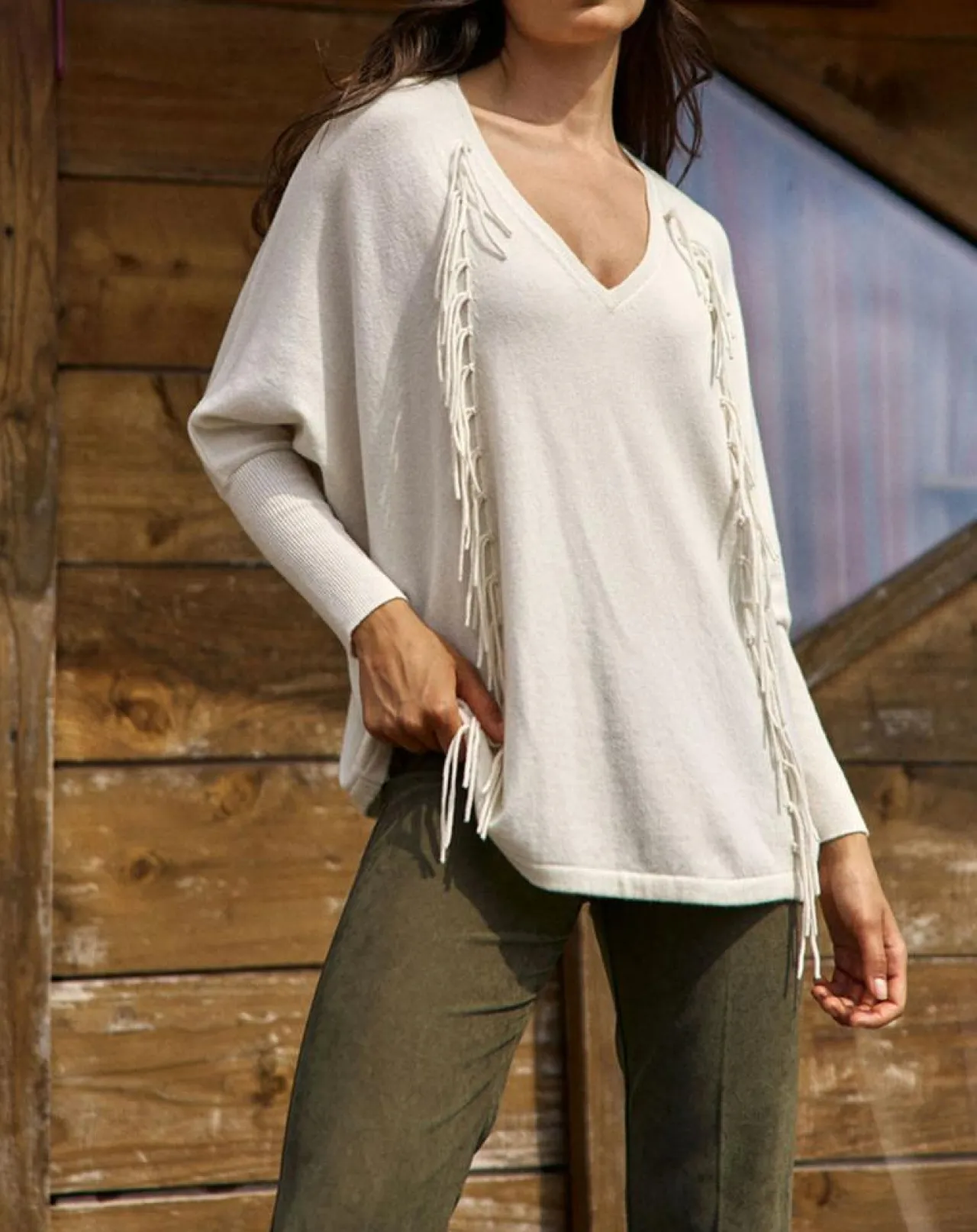 Pull 100% Laine Naomi crème