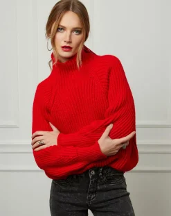 Pull 100% Laine Noa rouge