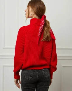 Pull 100% Laine Noa rouge