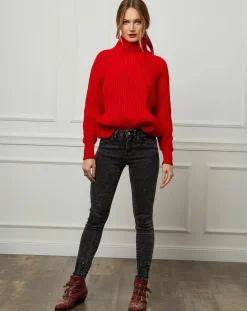 Pull 100% Laine Noa rouge