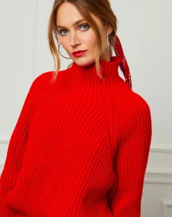 Pull 100% Laine Noa rouge