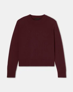 Pull 100% Laine Preppy bordeaux