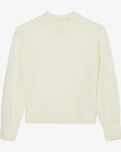 Pull 100% Laine vierge Col montant écru