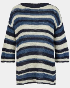 Pull 100% Lin Gentile bleu/multicolore