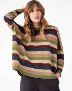 Pull Alesia rayures lurex