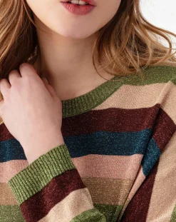 Pull Alesia rayures lurex