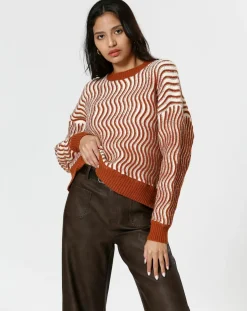 Pull Alicia marron/crème